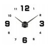 Naklejany zegar ścienny DIY 3D czarny 65-130 cm