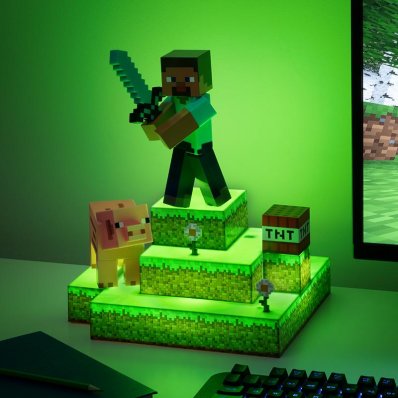 Lampka do projektowania Minecraft Steve