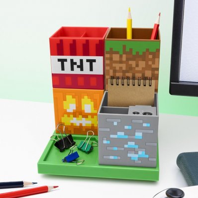 Przybornik na biurko - bloki Minecraft