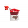 Czekoladowe fondue z porcelany - rozkoszny smak miłości