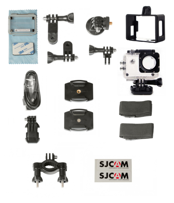 Akcesoria dołączone do kamery sportowej SJCAM SJ4000WiFi