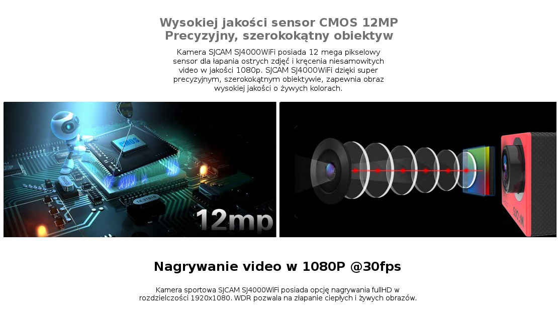 Doskonała optyka - kamera SJCAM SJ4000WiFi